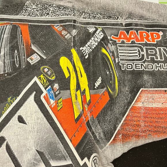 NASCAR Jeff Gordon #24 all over print T Shirt 2012 AARP Drive to end hunger - Picture 8 of 9